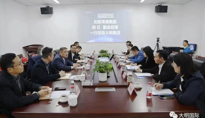 北部湾港集团副总经理向红一行来访大明