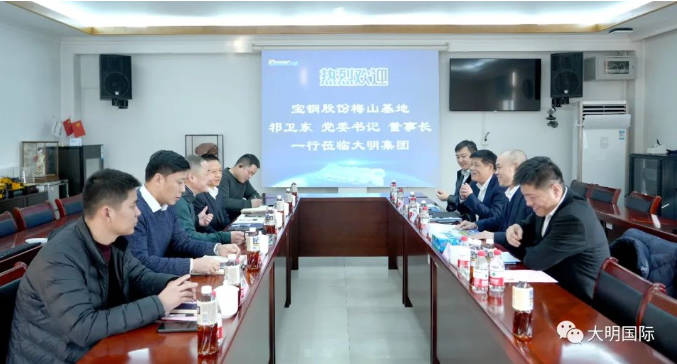 宝钢股份梅山基地党委书记、董事长祁卫东一行来访大明